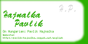 hajnalka pavlik business card